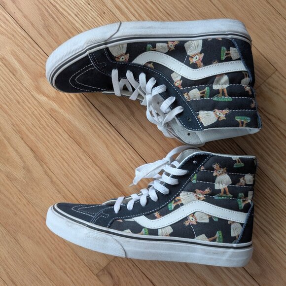 Vans Sk8-Hi Reissue Digi Hula Girl Hawaiian print high tops OFF The Wall sneaker - Picture 7 of 14
